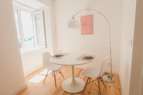Dining area with big lamp | Loving Chiado 5 – Your Cozy Escape in the Heart of Lisbon