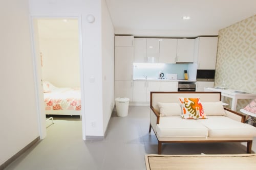 Living area, bedroom, and kitchen | Enjoy Luxury and Comfort at Loving Chiado 6, Lisbon