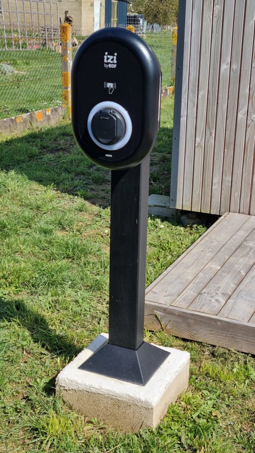 IZI by EDF electric vehicle charging station at Ilot Cosy and Spa, Luçay-le-Mâle