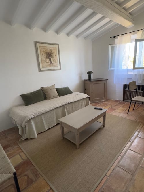 Salon de la Suite avec lit possible - Hôtel La Clé des Champs