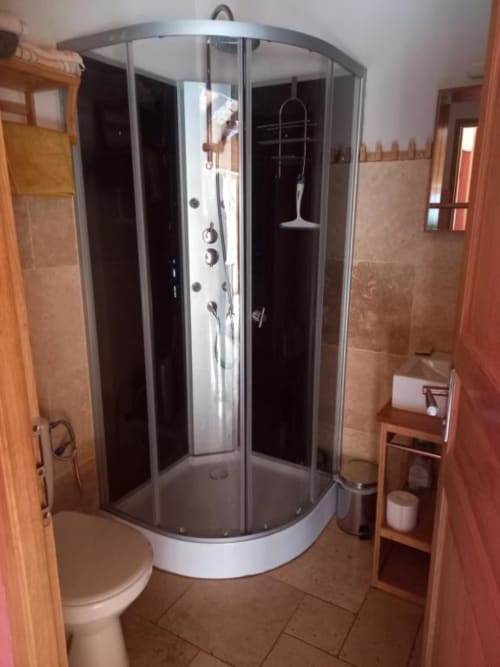 Shower area | Stay at Our Charming 2-Bedroom Mountain House