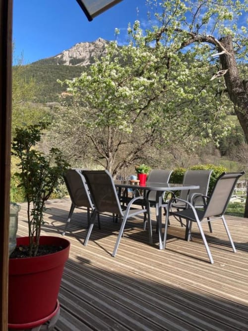 Patio | Stay at Our Charming 2-Bedroom Mountain House