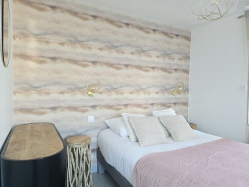 Modern bedroom at Relais des Iles in Saint-Marcouf 