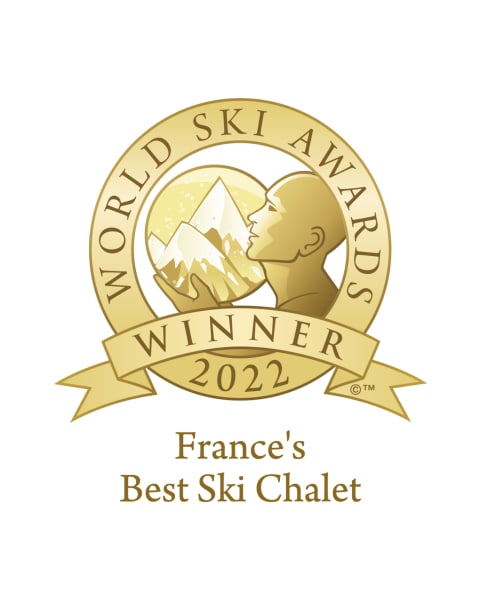 Badge lauréat World Ski Awards 2022 – Meilleur chalet de ski de France : Le Chalet Mont-Blanc, Les Houches