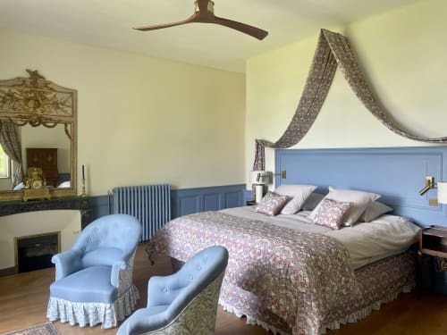 Chambre Casimir au Château de Vaux Morvan, immense, luxe et confort comme dans un grand hôtel