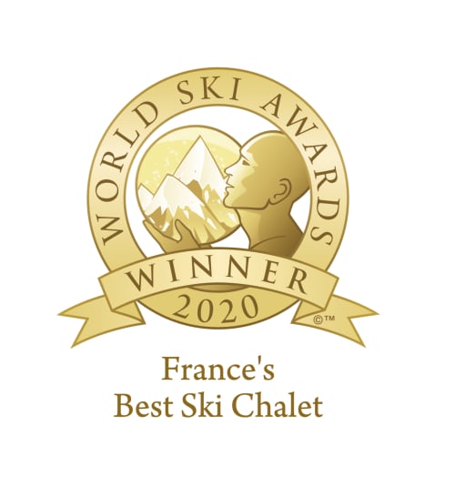 Badge gagnant des World Ski Awards 2020 du meilleur chalet de ski de France, Le Chalet Mont-Blanc