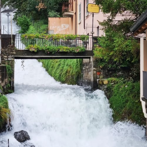 Fiumelatte the shortest river in Italy with its Liberty style sign