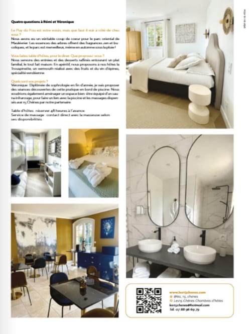 chambres d'hôtes de charme reposante bocage Vendéen tranquillité proche Puy du Fou Maison actuelle magazine