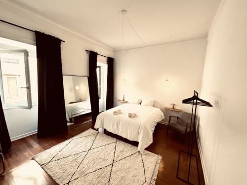 Luxurious 3-bedroom apartment bedroom at Royal Prince Garden Apartments, Lisbon, with canopy bed and modern decor