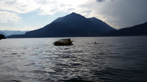 Sunset over Lake Como. A refreshing dip in the lake's cool waters.