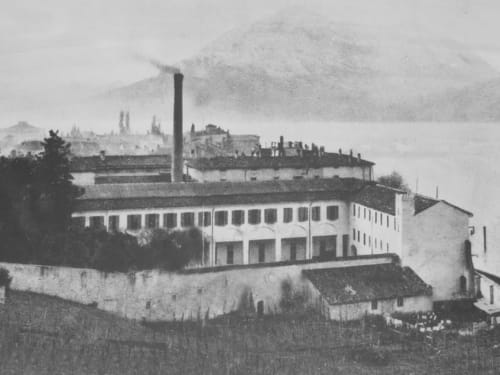 The old Gavazzi silk mill in Bellano. History of the industrial revolution on Lake Como.