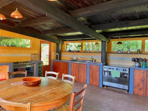 interno cucina glamping in maremma toscana