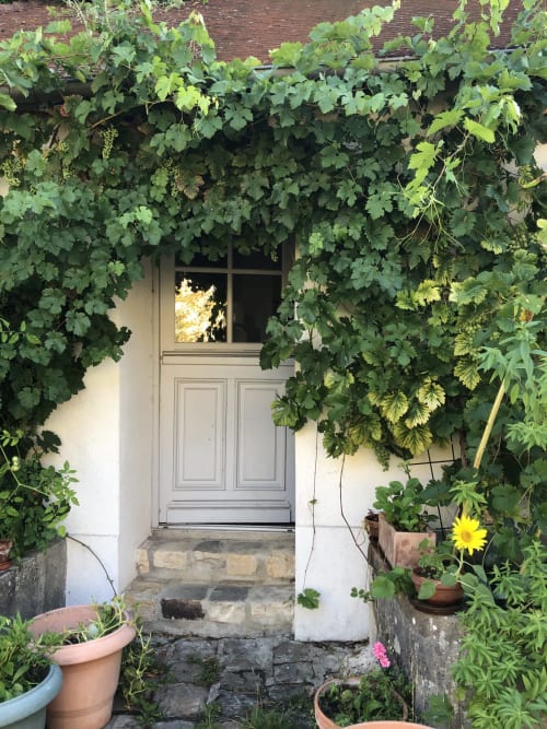 entrée fleurie