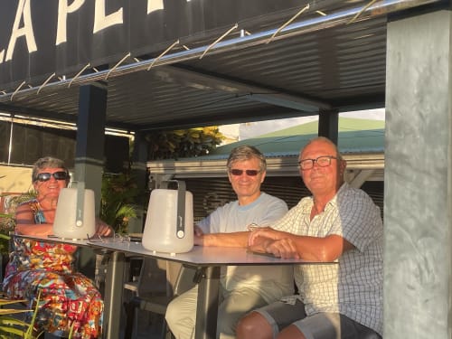 Apéritif avec nos vacanciers à l'anse Mitan