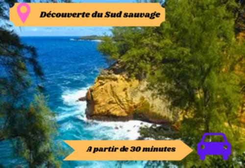 Falaises côtières pittoresques et vues sur l'océan turquoise près de l'Hôtel le Soleil Couchant à Saint-Pierre, La Réunion
