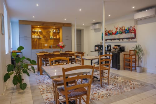 Agréable cuisine équipée du gîte et maison d'hôtes