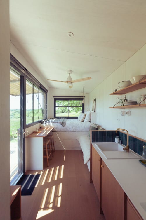 Lodge écoresponsable en Dordogne. Tiny house avec cuisine. Pépiite
