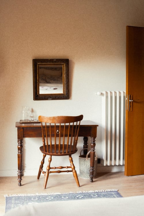 Coin bureau et miroir vintage