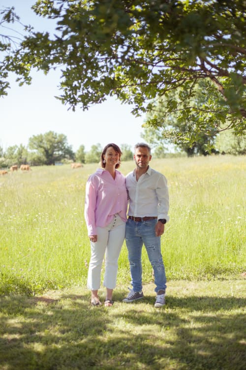 Anne-Sophie et Edouard, vos hôtes au lodge Pépiite Périgord Vert