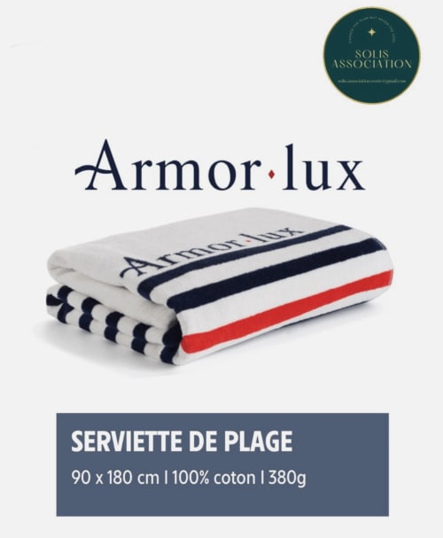 Serviette de plage Armor.lux 90x180cm, 100% coton, 380g - gîte Belle Île en Mer