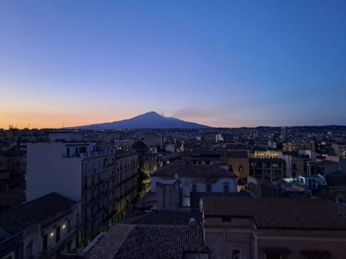 Vista dell'Etna dalla cucina