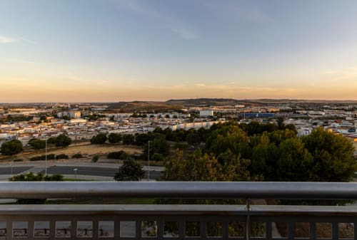 Vista del atardecer en Jerez de la Frontera desde el balcón del apartamento Top Home Integra