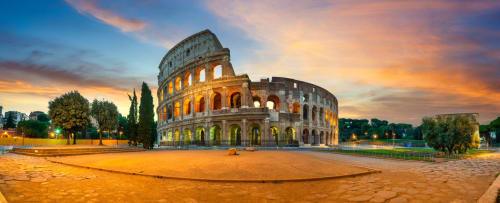 Colosseo al tramonto a Roma vicino al bed and breakfast Le Dimore Del Duca Roma