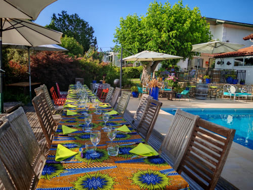 domaine de millox_dîner organisé autour de la piscine