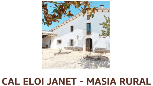 Cal Eloi Janet Masía Rural - edificio de piedra encalada con patio cerca de Barcelona