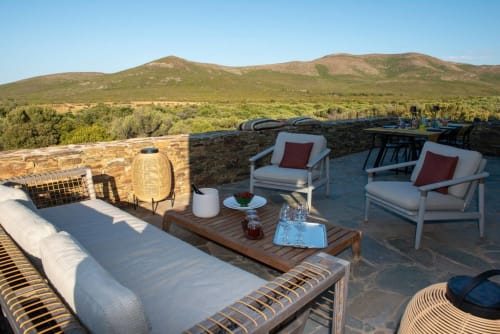 Terrasse panoramique avec coin détente, vue sur les montagnes, Villa Camille à La Conciergerie du Cap Corse, Centuri