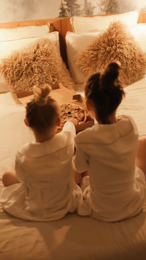 Family getaway in private-spa accommodation, candlelit ambience, Vosges