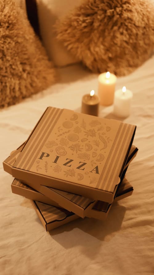 Room service with homemade pizza in a private-spa lodge, Épinal