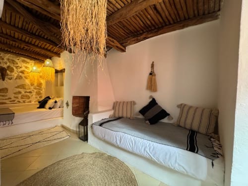 Transformation of a riad kitchen into a family suite at the Ethnic Hotel Eucalyptus in Essaouira