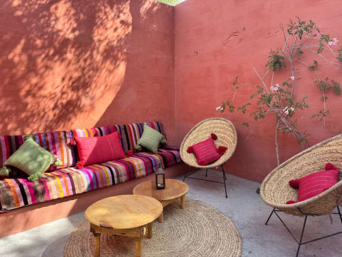 Private courtyard of the beldi suite at the Riad Eucalyptus boutique hotel in Essaouira