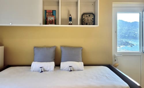 Dormitorio vistas al mar en Holibai Albatros en Baiona