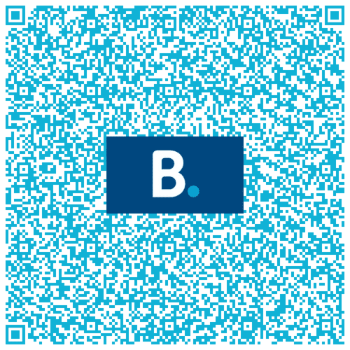 Logo B&B du Domaine de l'Ocrerie à Pourrain, France avec fond bleu pixelisé