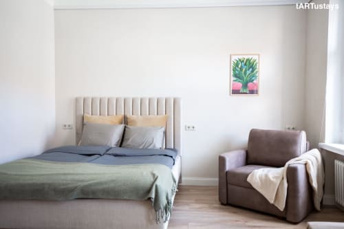 Comfortable sofa bed in Kairo's vibrant Tartu apartment. Accommodates up to 5 guests in city center near Town Hall Square, RIMI & MyFitness