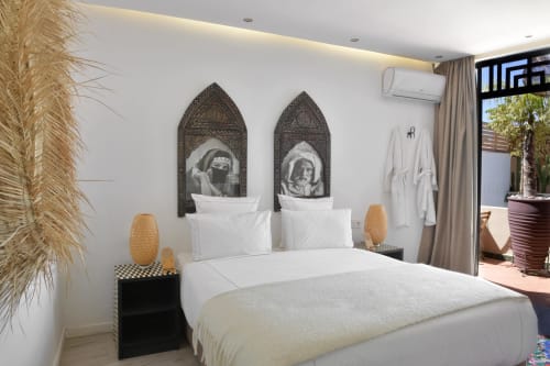 Chambre El Bacha au Riad Palau Marrakech, décoration raffinée, vue sur terrasse