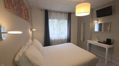 chambre double confortable en pays catalan a l'hotelmaslechatelet 