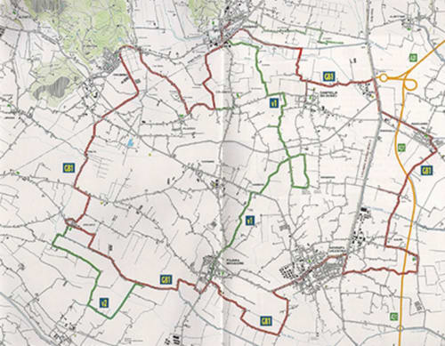 Mappa di Cologna Veneta VR con le vie e strade vicino al bed and breakfast Corte delle Giuggiole