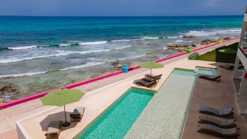 Aerial view of luxury beachfront home – Malkita Sol