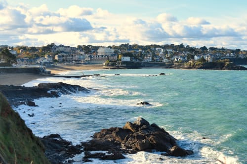 Panorama mer et ville de Saint-Quay-Portrieux, Bretagne