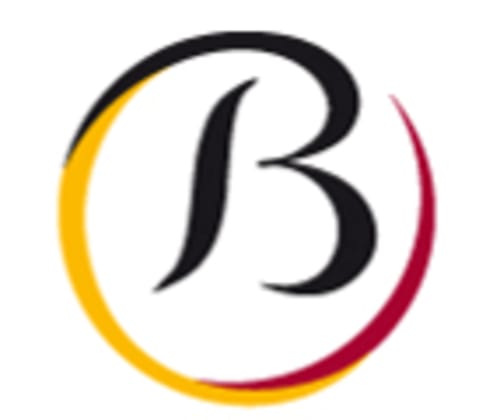Moulin Renaudiots logo met gestileerd getal 13 in zwart met gele en bordeauxrode cirkelvormige ontwerpelementen, Autun, Frankrijk