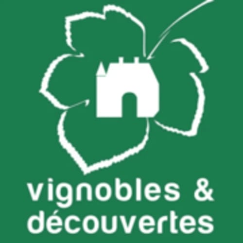 Logo Vignobles & Découvertes wijntoerisme met huisicoon, Moulin Renaudiots, Autun