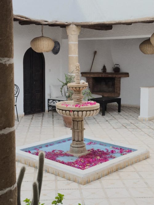 Patio of an authentic Moroccan riad, Riad Eucalyptus, transformed into an Ethnic hotel