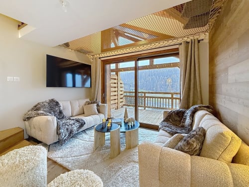 Montgenevre Salon cosy vue montagne Ski aux pieds