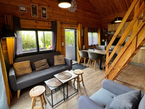 Salon confortable et lumineux du cottage aux Gîtes d'Armor, Bretagne
