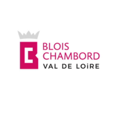 Logo Blois Chambord Val de Loire mit Krone-Emblem für Hotel Locacharme