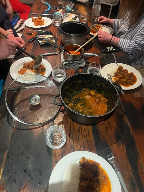 le traditionnel rougail saucisse 