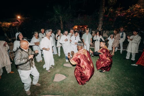 privatisation riad eucalyptus Essaouira, spectacle gnaoua 